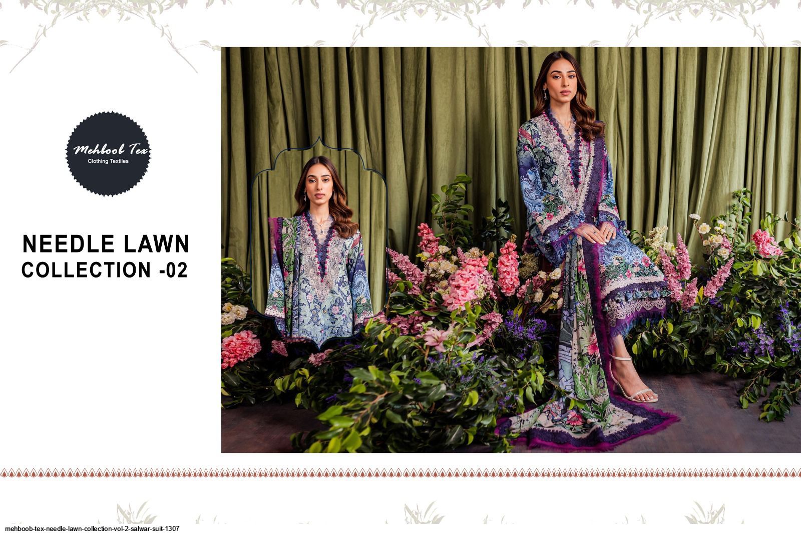 MEHBOOB TEX Needle Lawn Collection Vol 2 Salwar Suit 1307