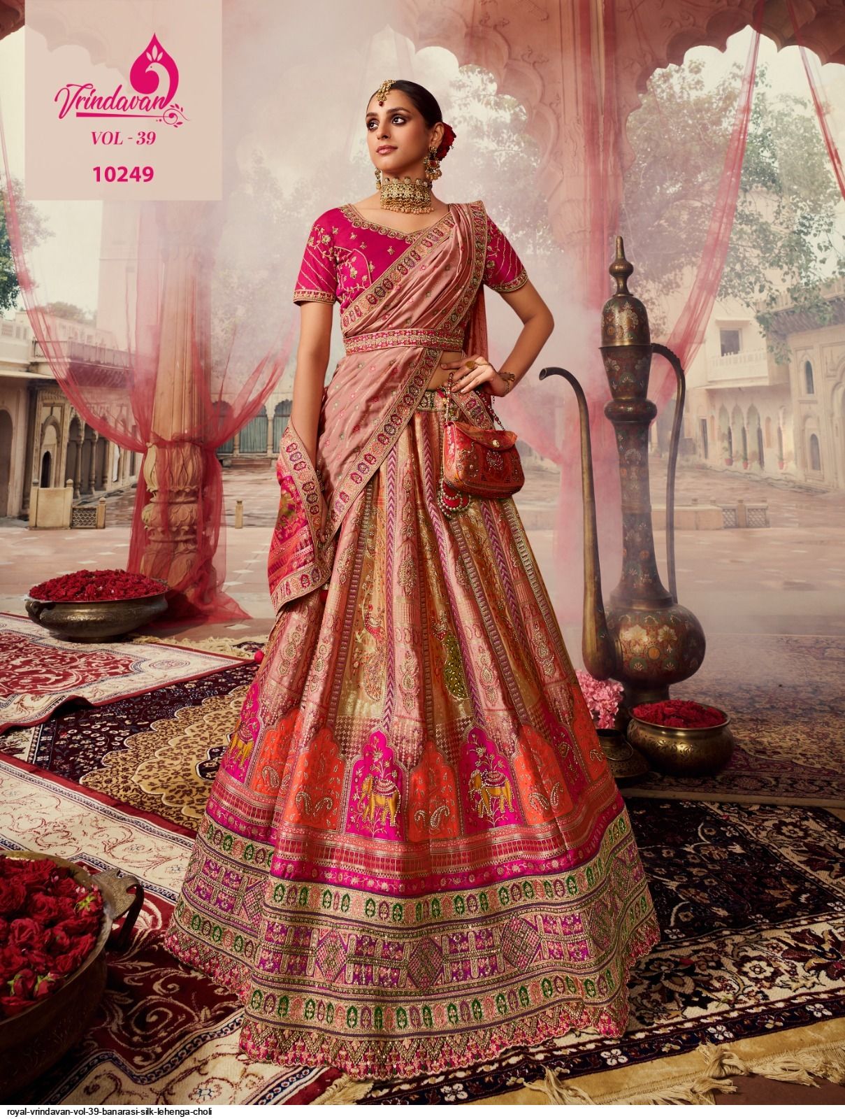 Royal Vrindavan Vol Banarasi Silk Lehenga Choli