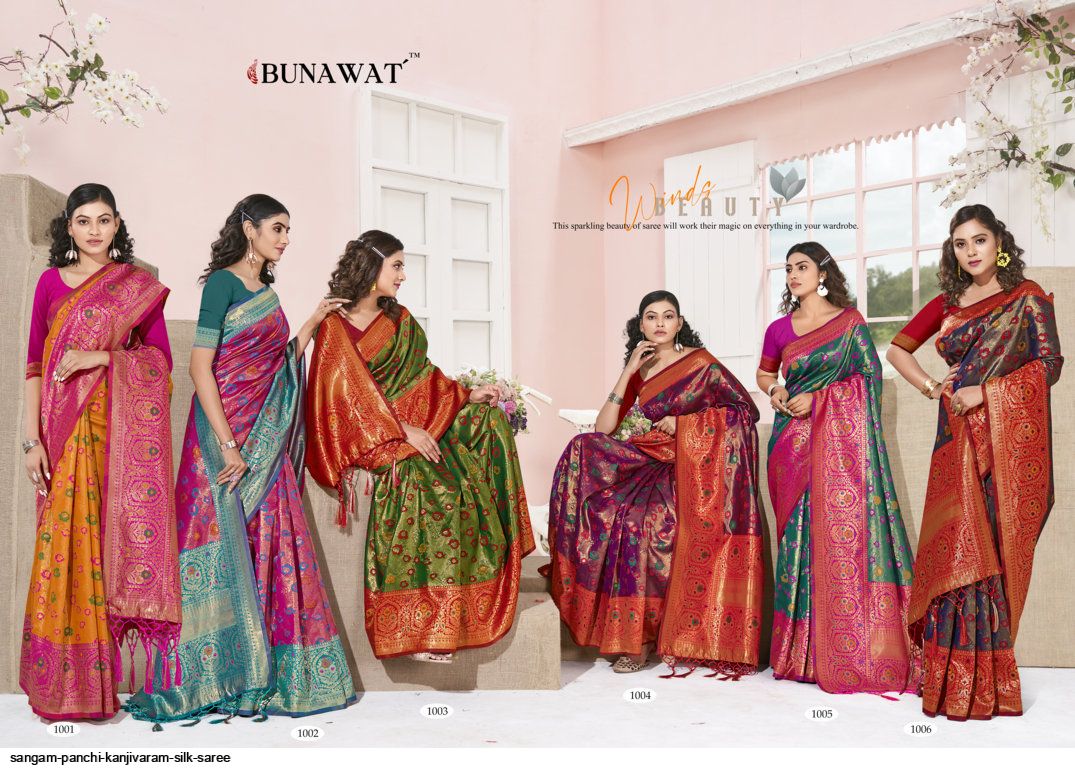 SANGAM PANCHI Kanjivaram Silk SAREE