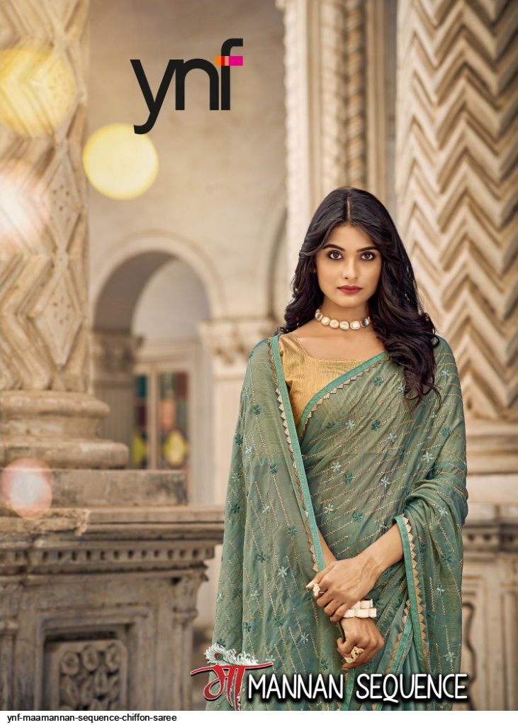 Ynf Maamannan Sequence Chiffon Saree