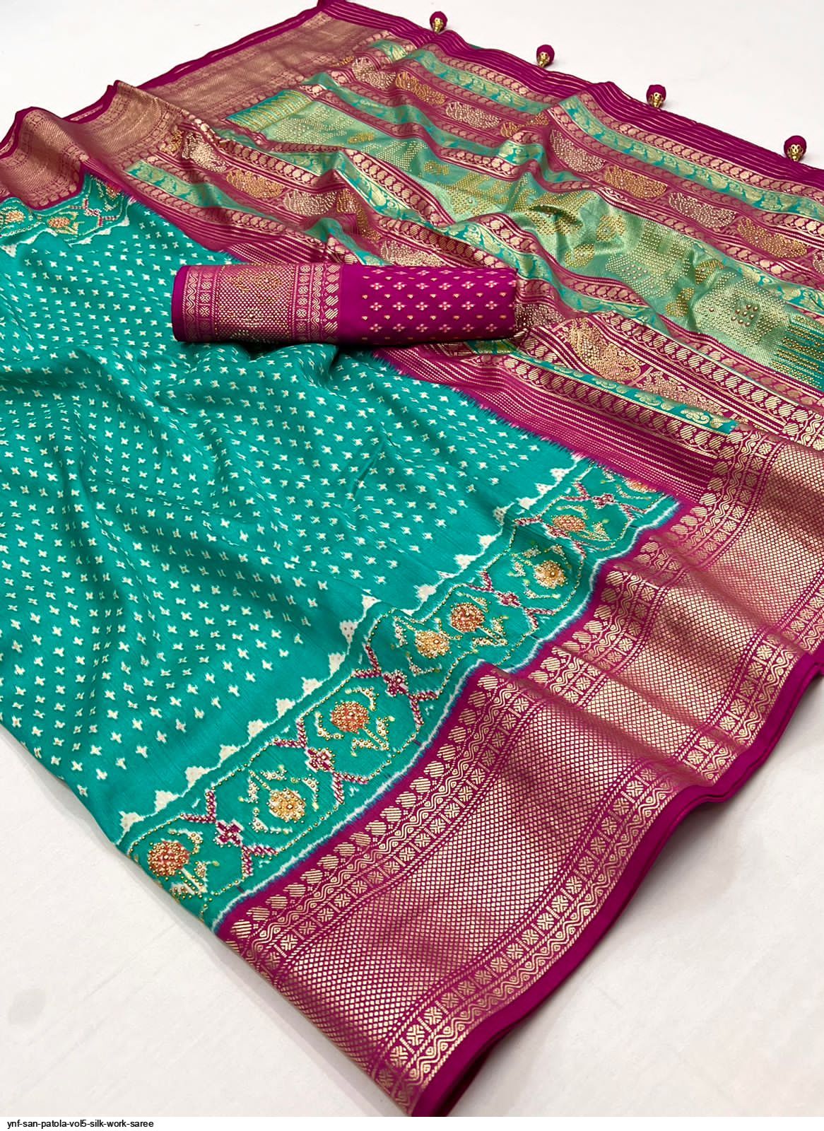 Ynf San Patola Vol Silk Work Saree