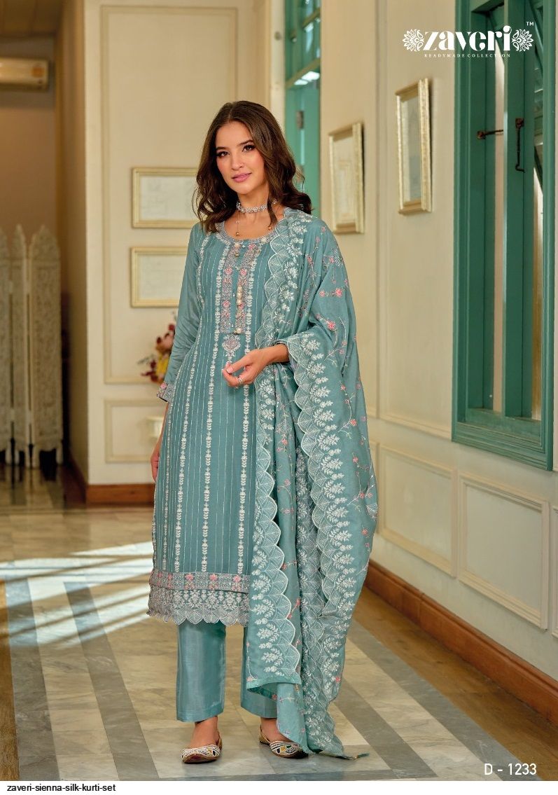 ZAVERI SIENNA SILK KURTI SET