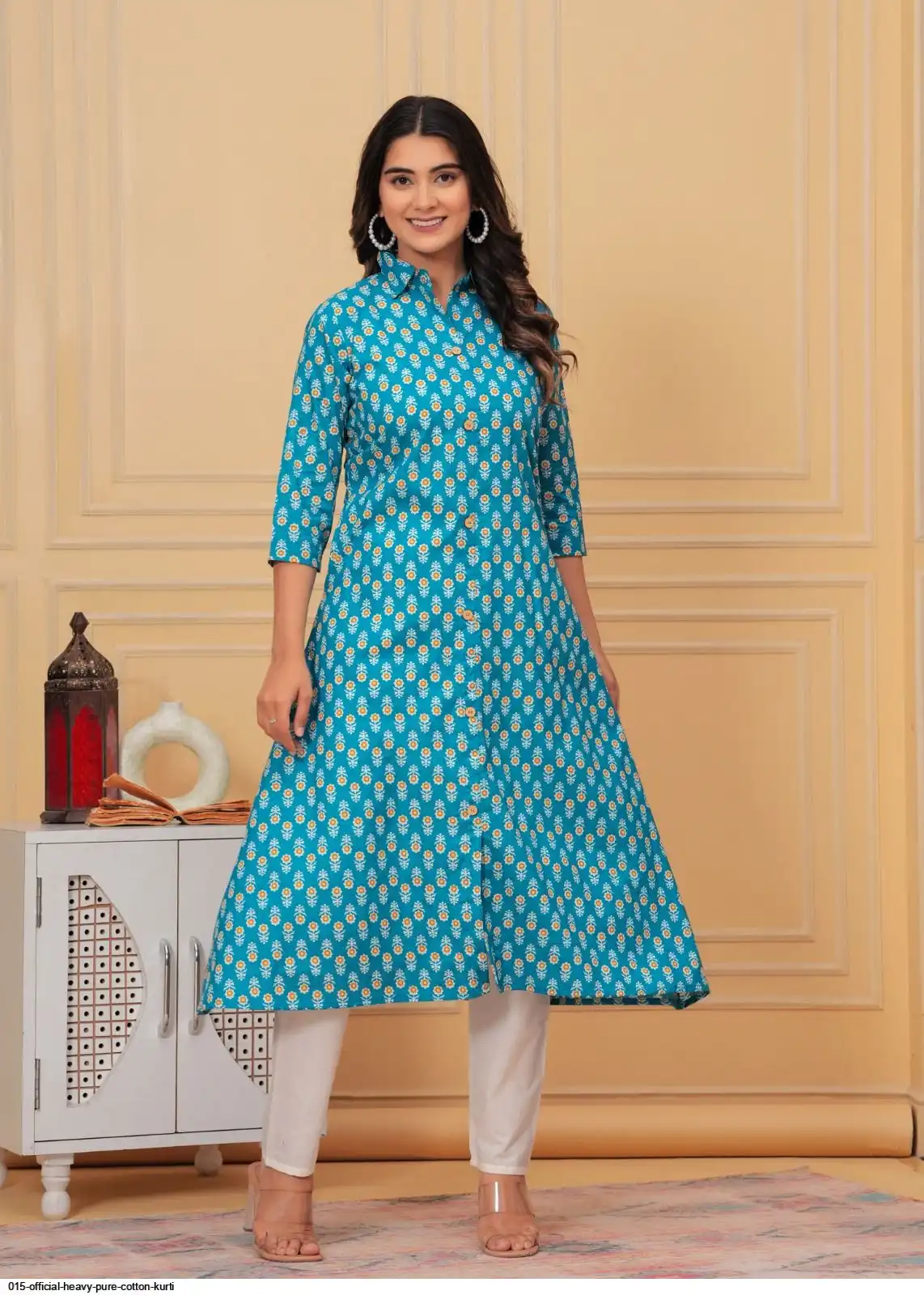 015 OFFICIAL HEAVY PURE COTTON KURTI 1