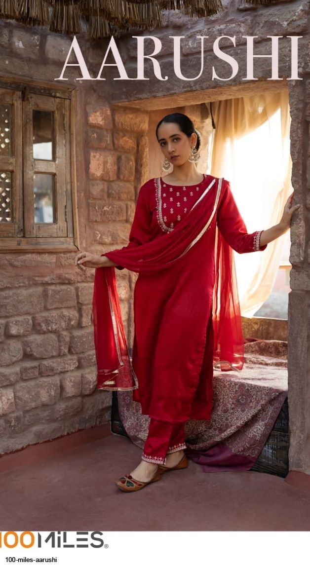 Buy Aarshi Fashions Red Cotton Kurta with Cotton Black Churidar