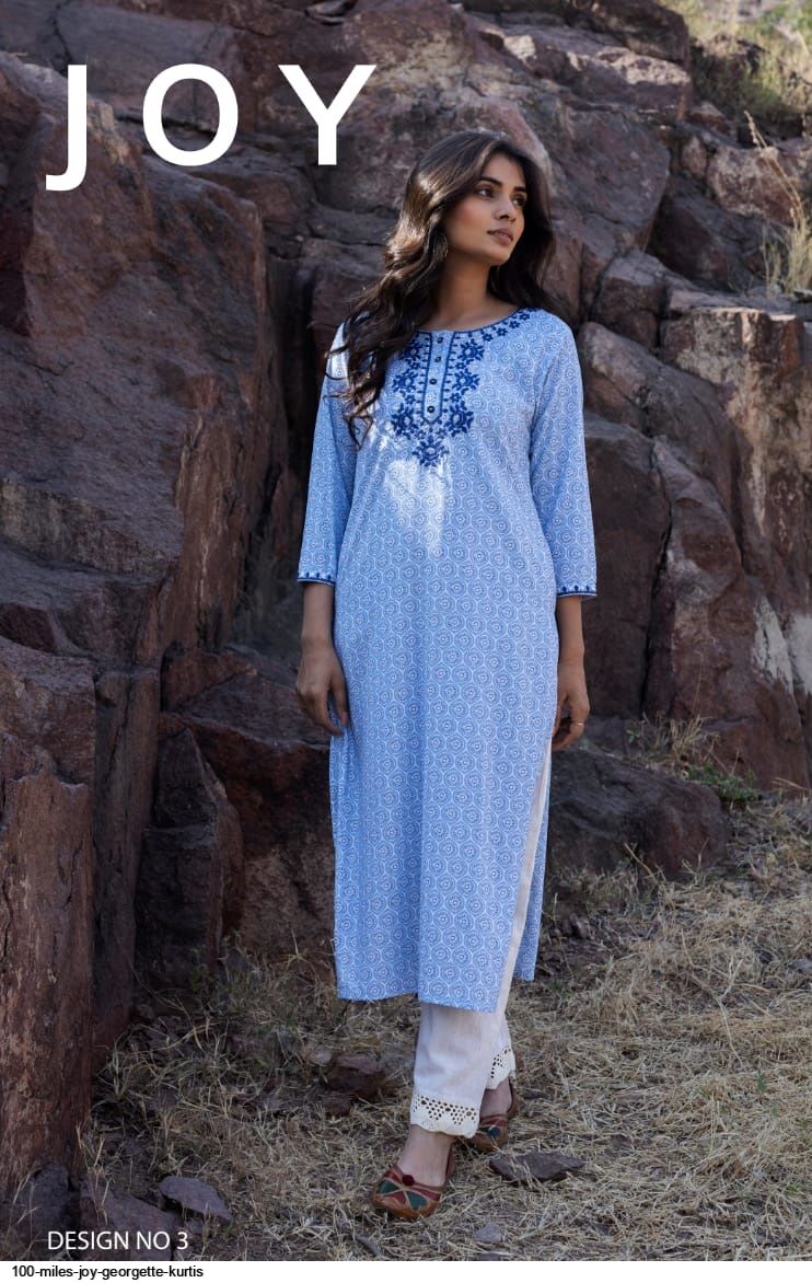 100 MILES JOY GEORGETTE KURTIS