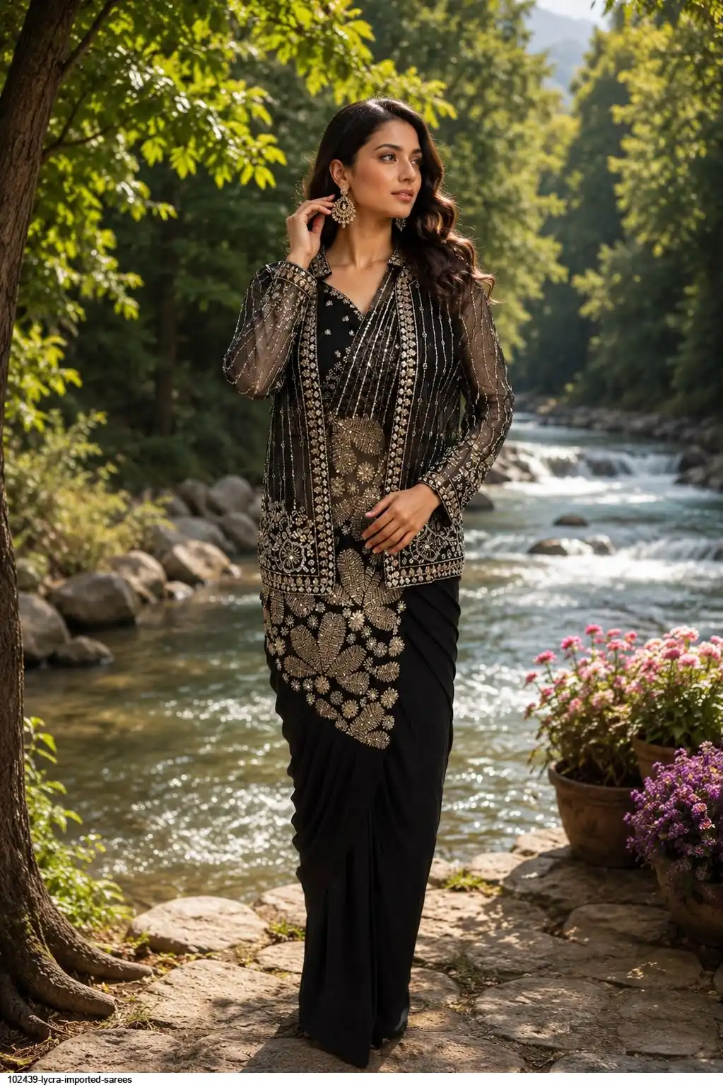 102439 LYCRA IMPORTED SAREES B