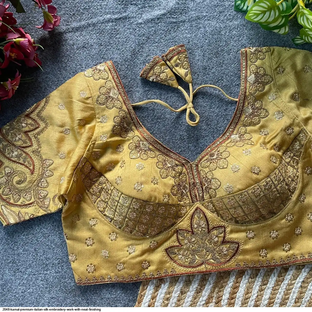 2048 KAMAL PREMIUM ITALIAN SILK EMBROIDERY WORK WITH NEAT FINISHING 3