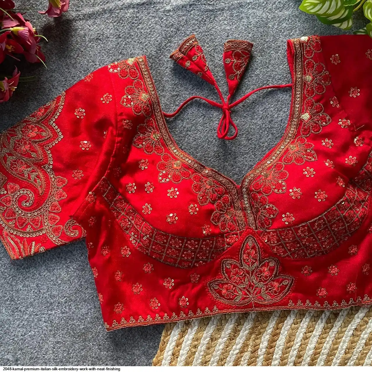 2048 KAMAL PREMIUM ITALIAN SILK EMBROIDERY WORK WITH NEAT FINISHING 6