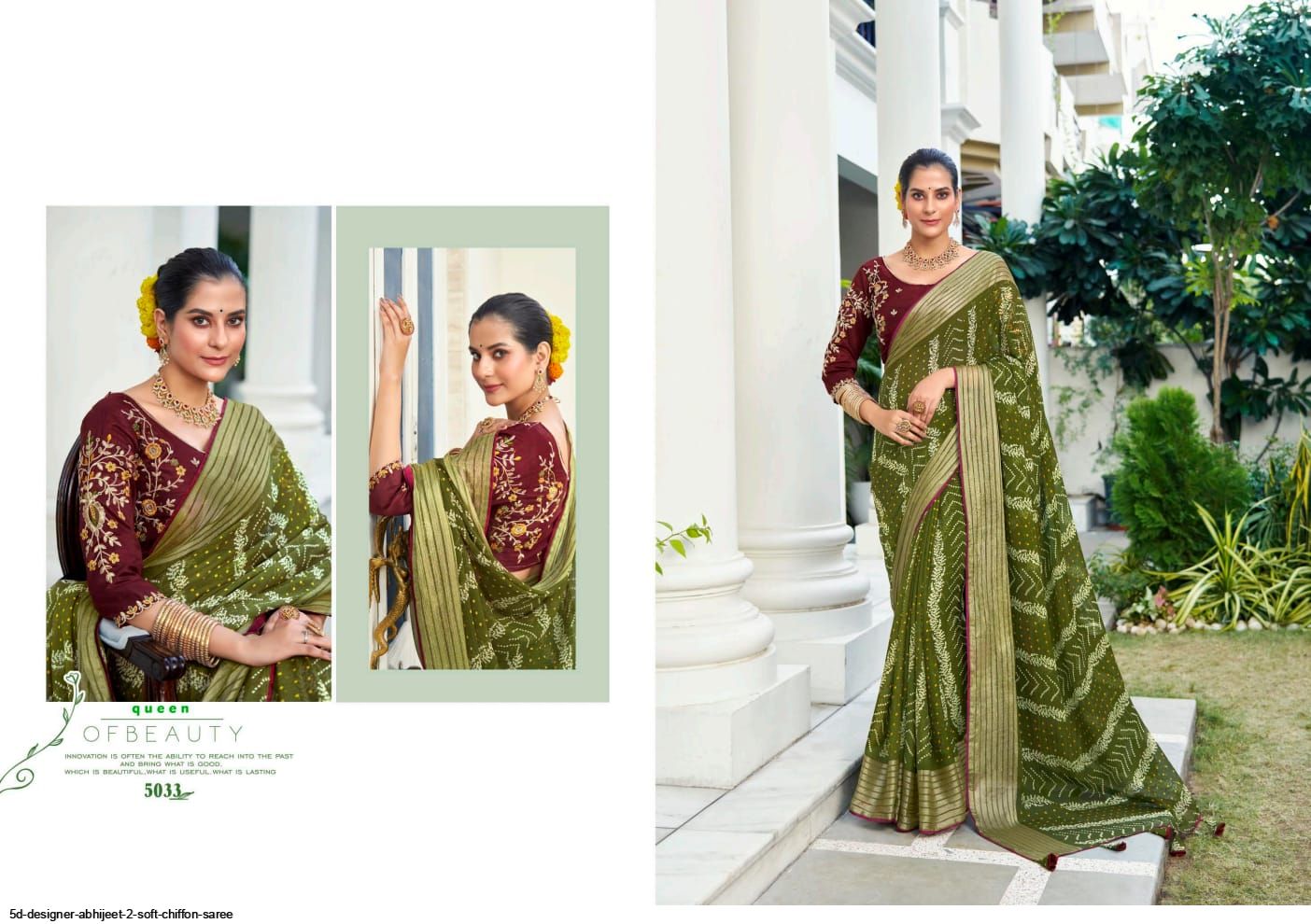 Buy Now | Soft Shimmer Chiffon Saree | D2i World of Sarees Online UAE