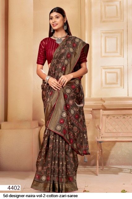 Buy Silver Zari Cotton Tissue Saree | HLTM004/HLO1 | The loom