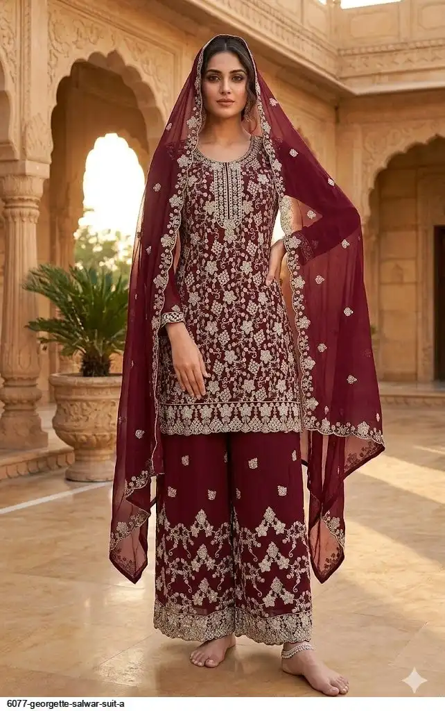 6077 GEORGETTE SALWAR SUIT A