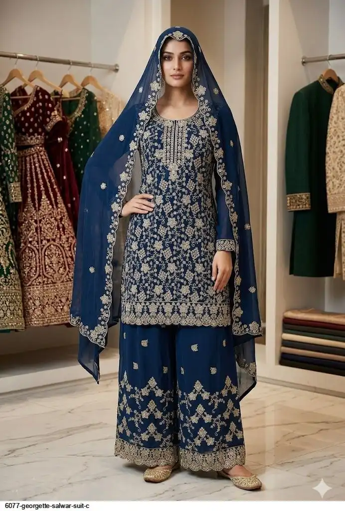 6077 GEORGETTE SALWAR SUIT C