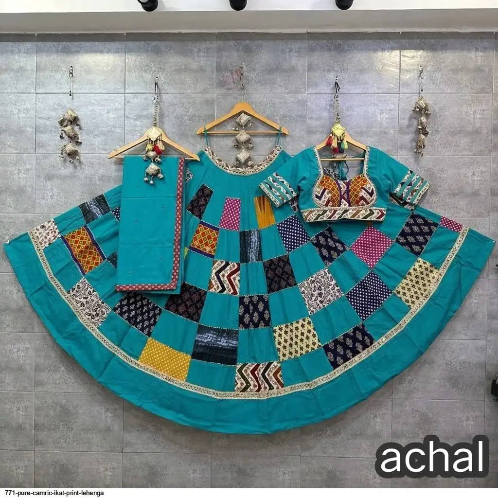 771 PURE CAMRIC IKAT PRINT LEHENGA 1