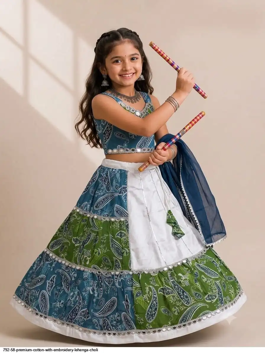 PANKHUDI 792 58 PREMIUM COTTON WITH EMBROIDERY LEHENGA CHOLI 1