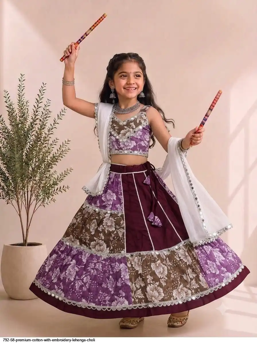 PANKHUDI 792 58 PREMIUM COTTON WITH EMBROIDERY LEHENGA CHOLI 2