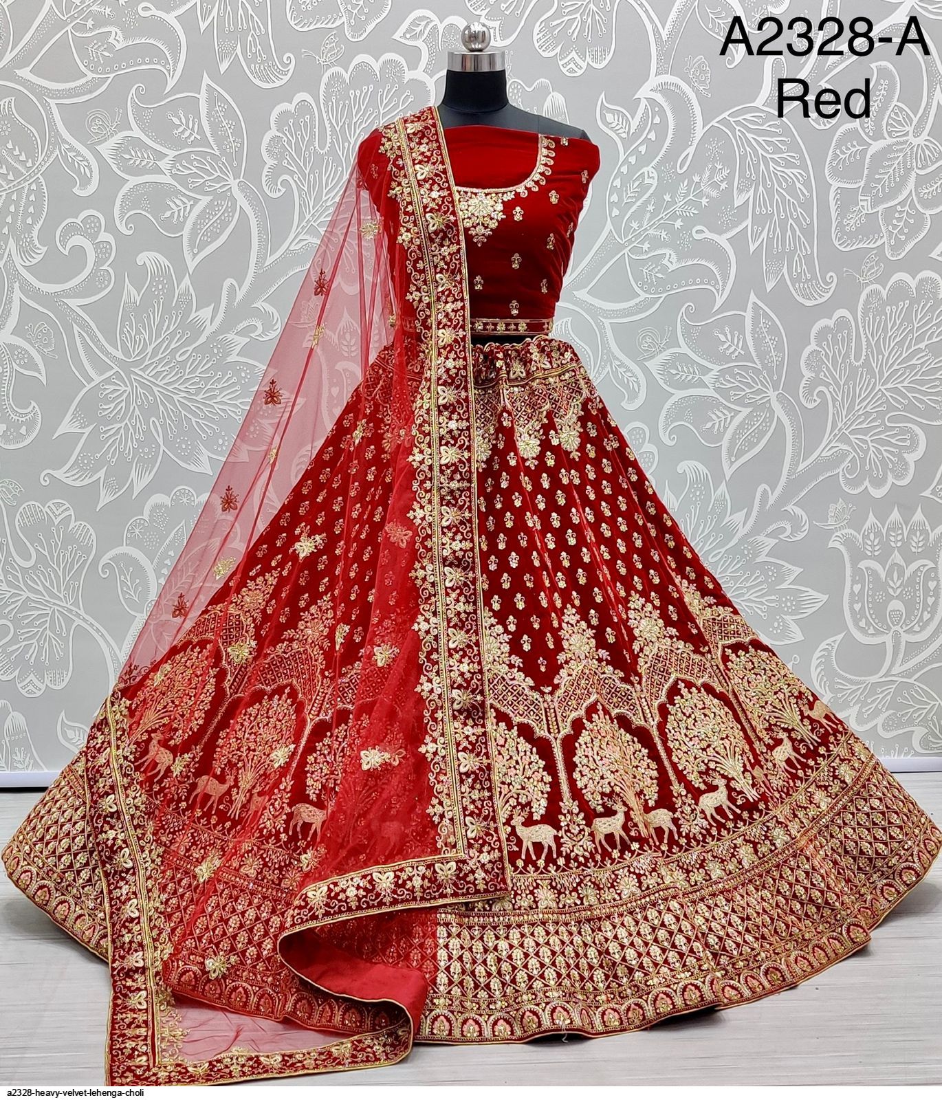 A2328 HEAVY velvet Lehenga choli