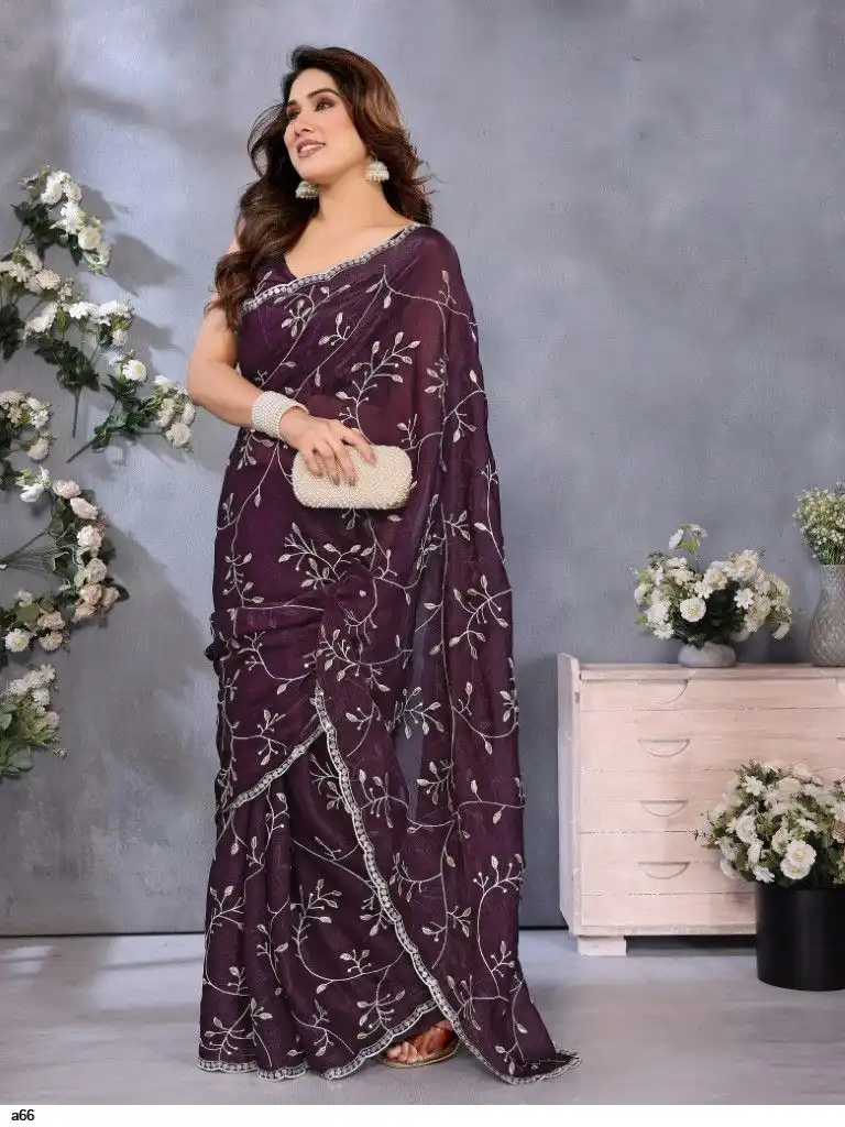 A66 JIMMY CHOO EMBROIDERY WORK SAREE