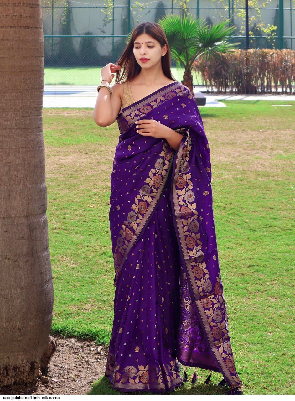 Buy Traditional Wear Red Weaving Lichi Silk Saree Online From Surat  Wholesale Shop.