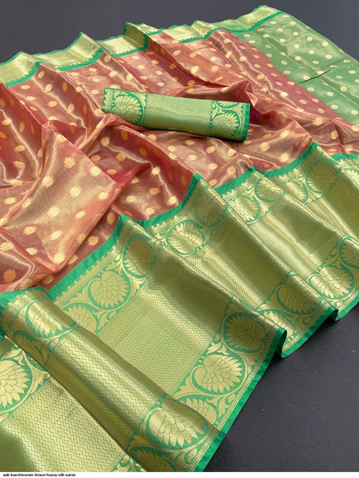 AAB KANCHIVARAM TISSUE HEAVY SILK SAREE