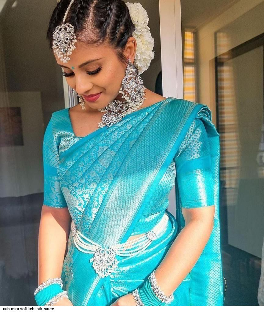 AAB MIRA SOFT LICHI SILK SAREE