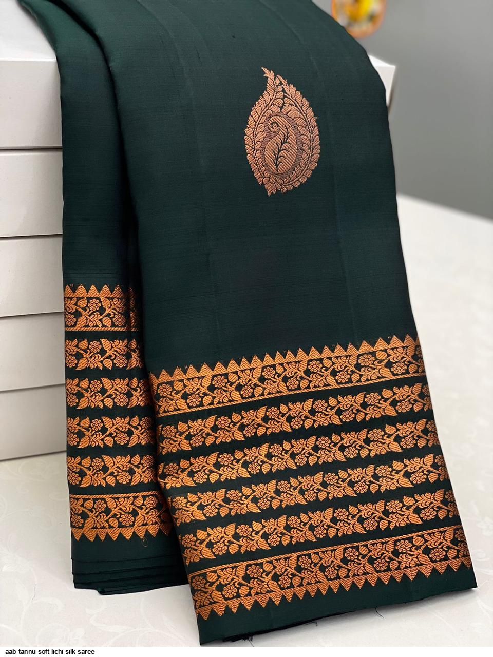 AAB TANNU SOFT LICHI SILK SAREE