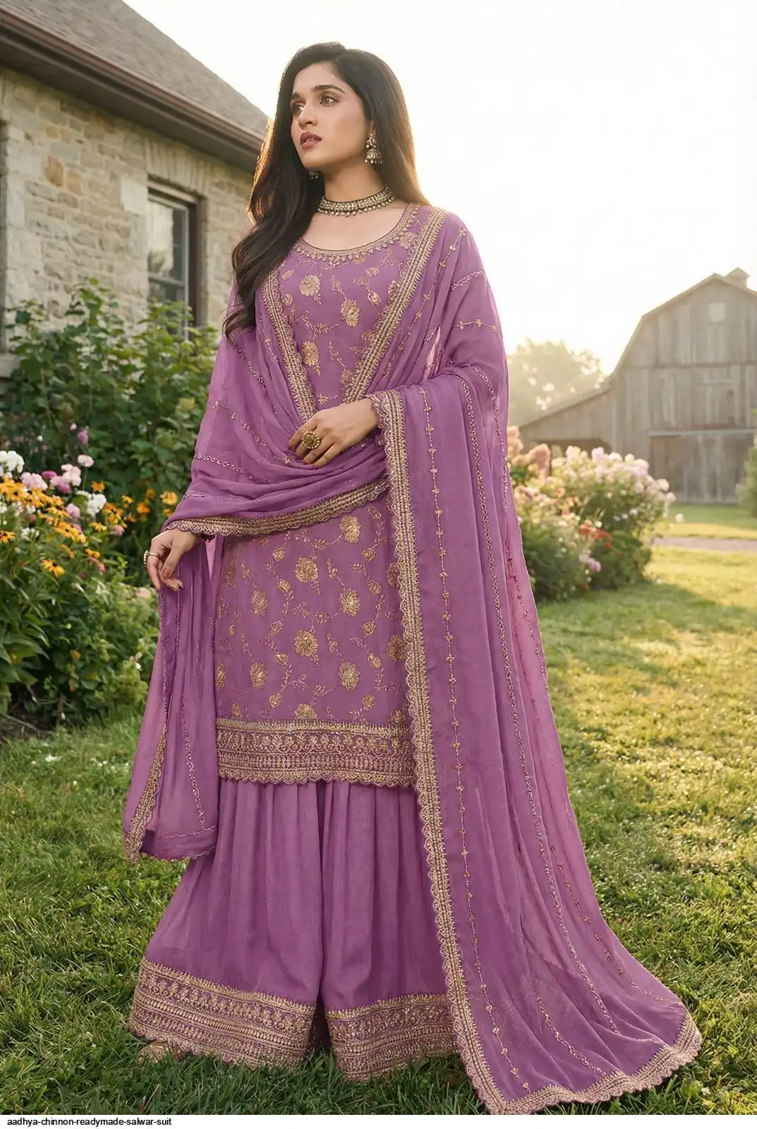 AADHYA CHINNON READYMADE SALWAR SUIT D