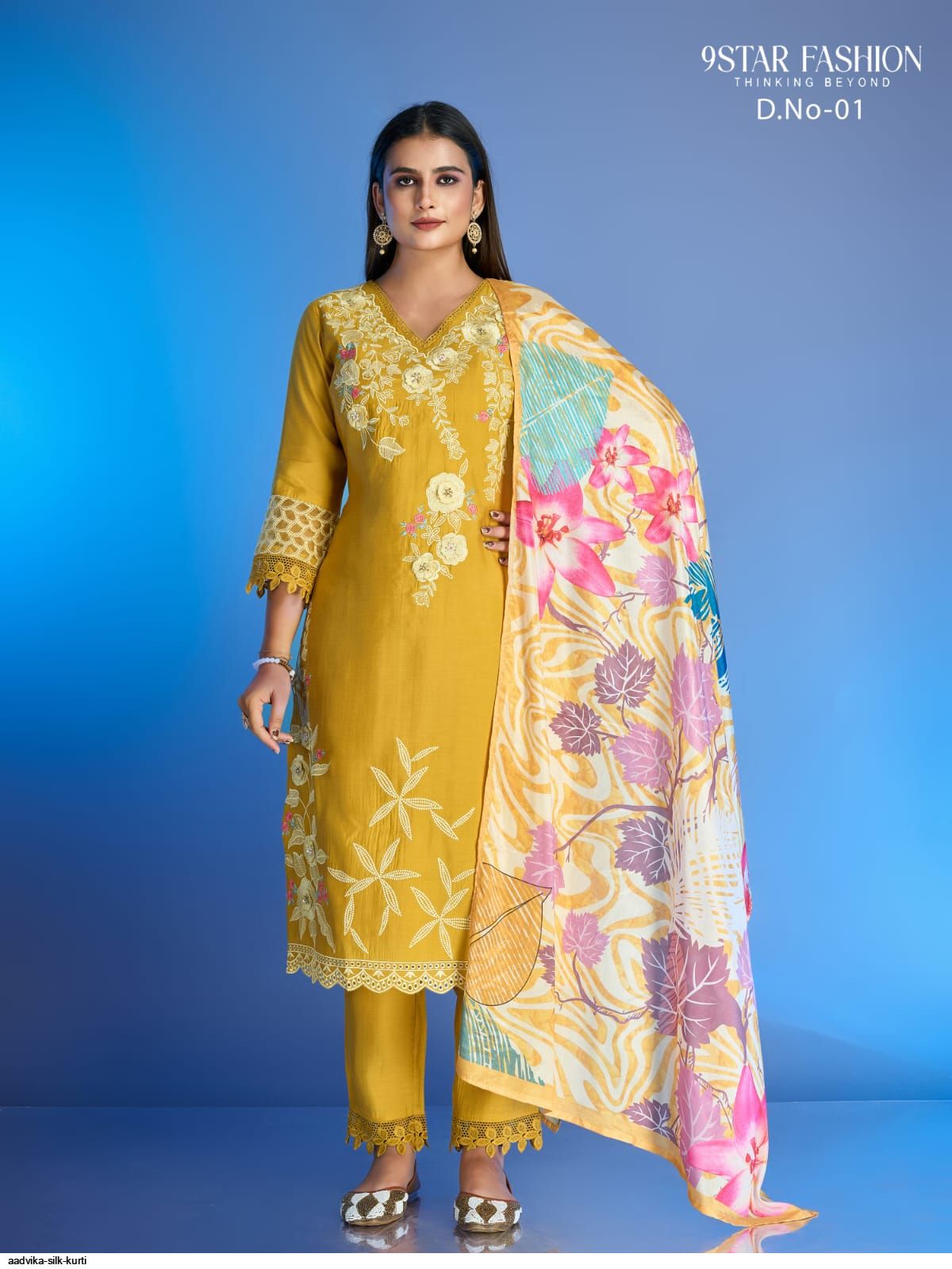 AADVIKA SILK KURTI A