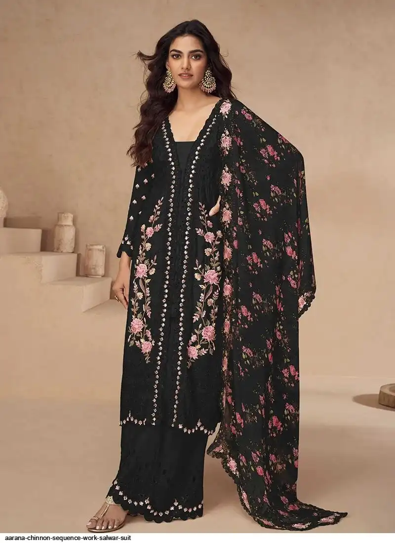 AARANA CHINNON SEQUENCE WORK SALWAR SUIT 10395