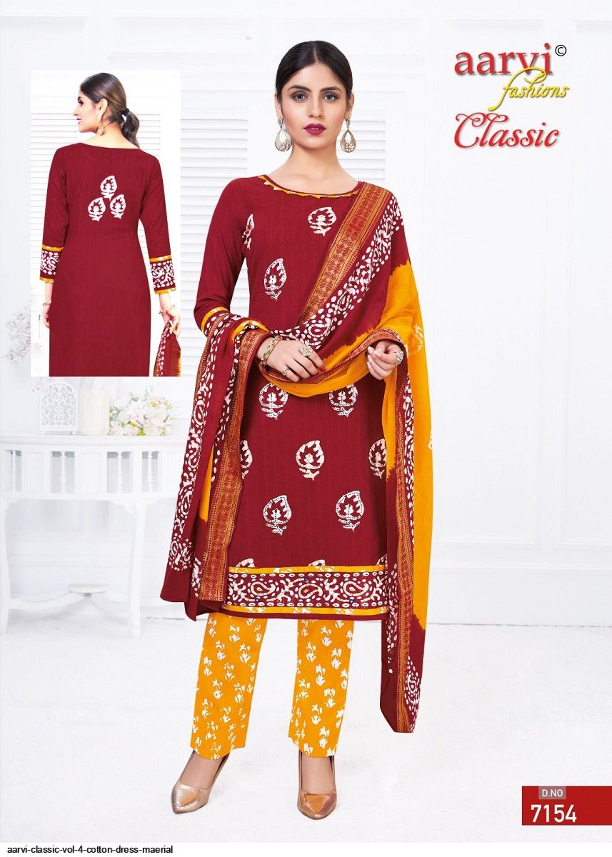 Aarvi Classic Vol 4 COTTON DRESS MAERIAL