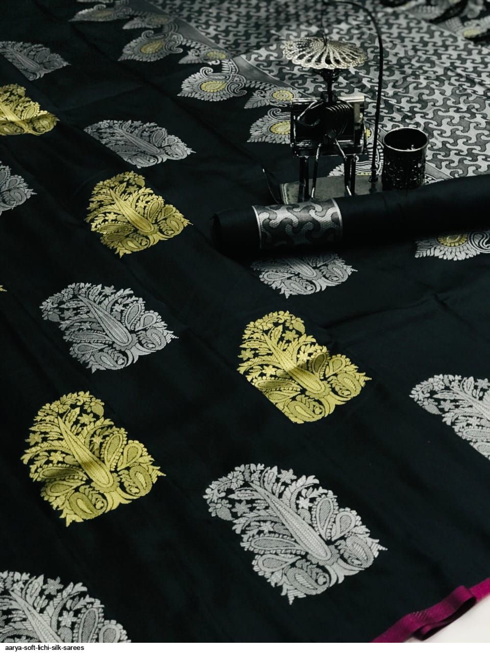AARYA SOFT LICHI SILK SAREES E