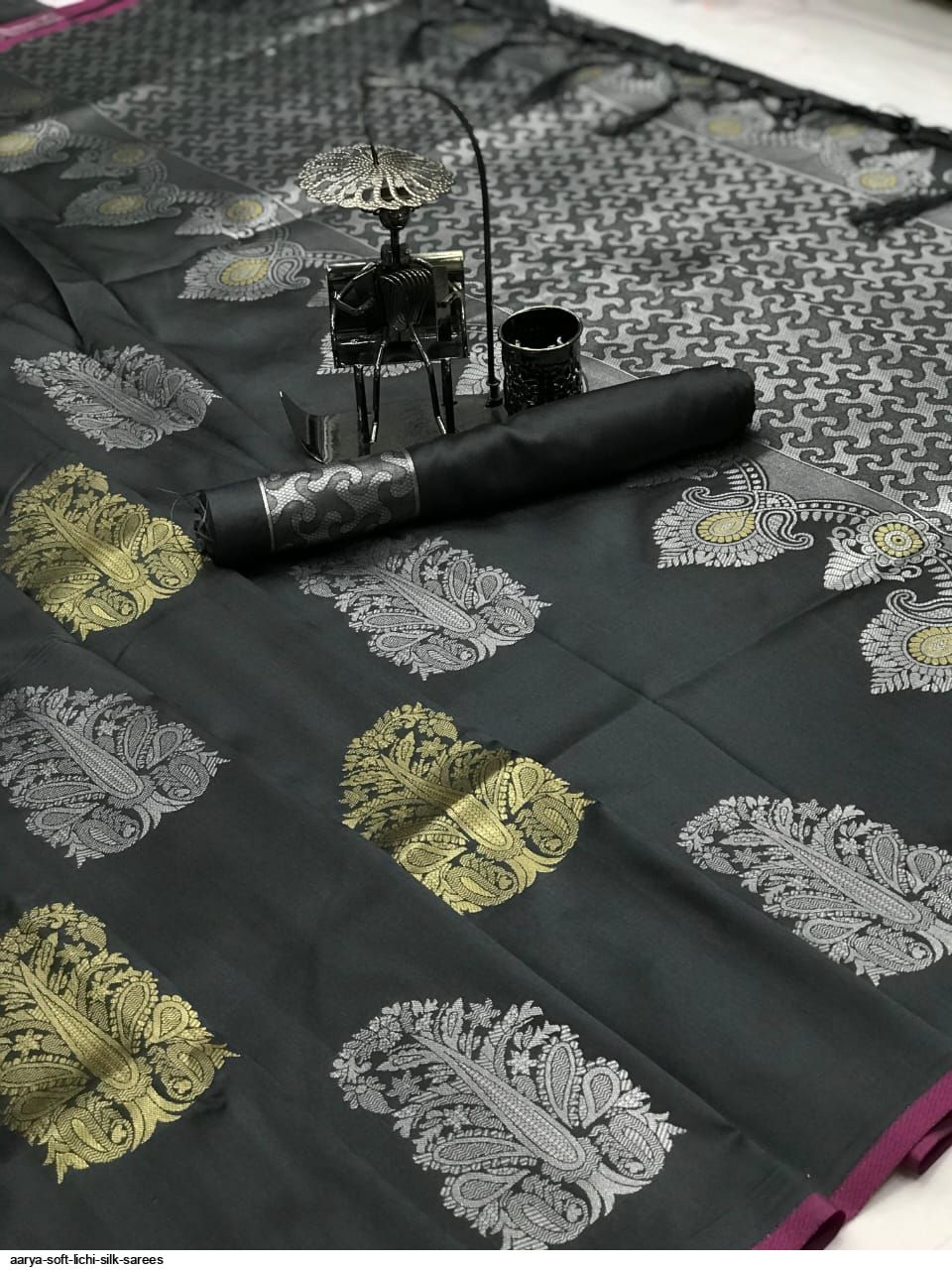 AARYA SOFT LICHI SILK SAREES B