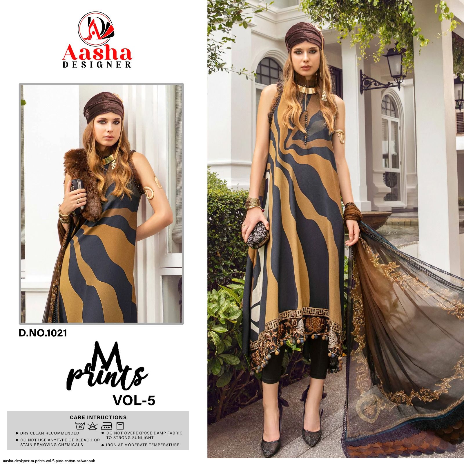 AASHA DESIGNER M PRINTS VOL 5 PURE COTTON SALWAR SUIT