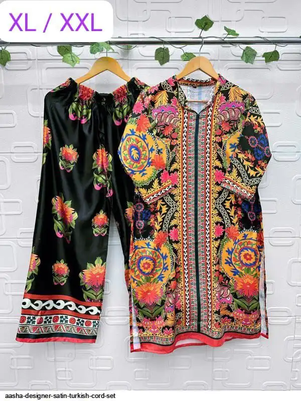 AASHA DESIGNER SATIN TURKISH CORD SET K