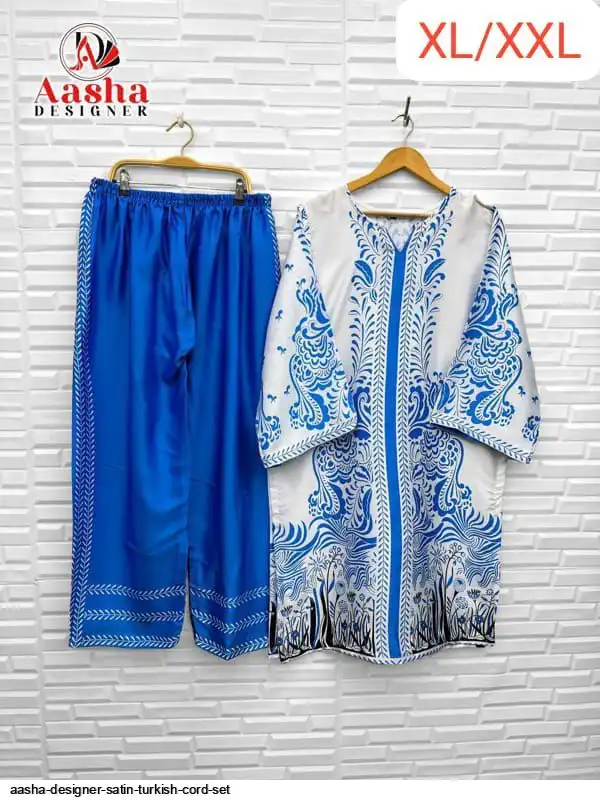 AASHA DESIGNER SATIN TURKISH CORD SET G