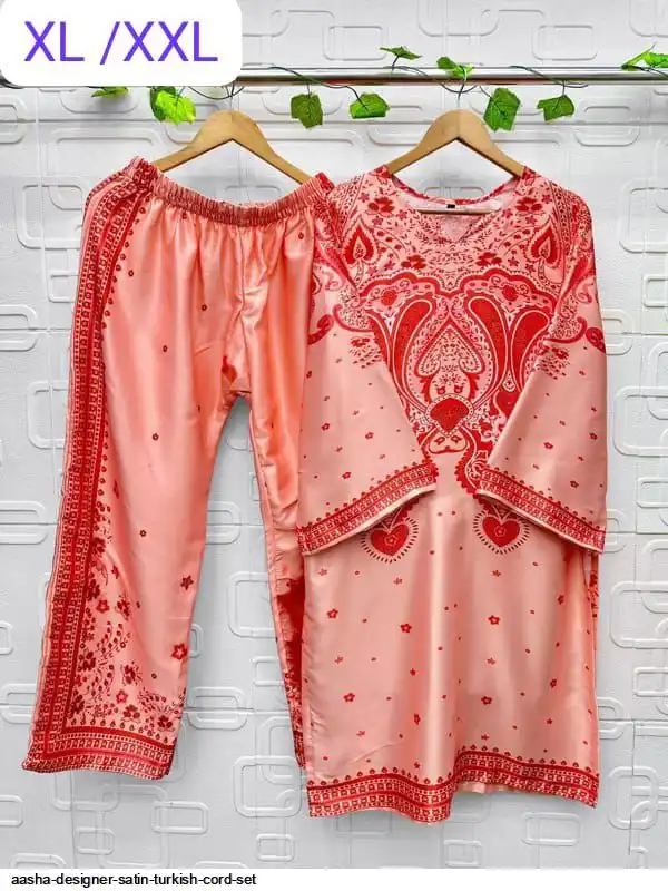 AASHA DESIGNER SATIN TURKISH CORD SET D