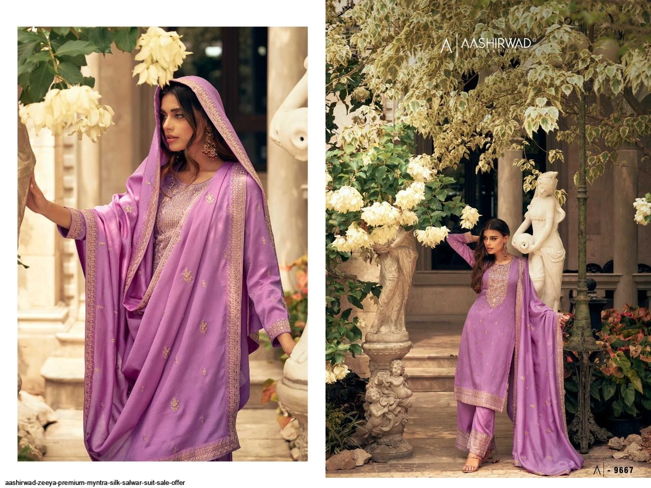 Aashirwad ZEEYA PREMIUM MYNTRA SILK SALWAR Suit sale Offer