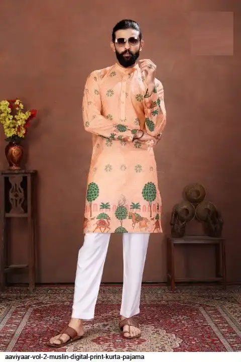 AAVIYAAR VOL 2 MUSLIN DIGITAL PRINT KURTA PAJAMA E