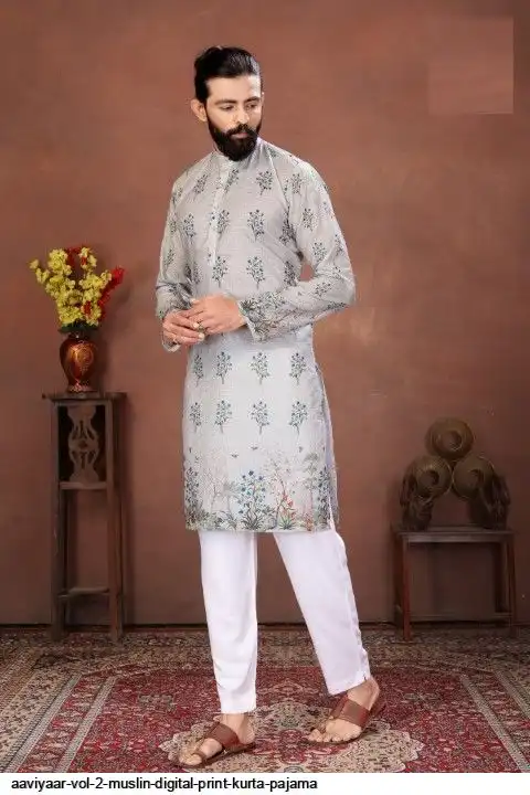 AAVIYAAR VOL 2 MUSLIN DIGITAL PRINT KURTA PAJAMA D