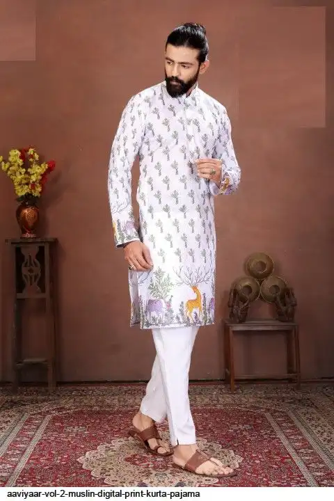 AAVIYAAR VOL 2 MUSLIN DIGITAL PRINT KURTA PAJAMA A
