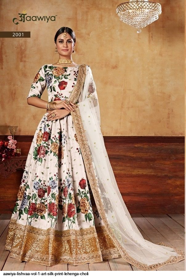 Tea Green Floral Lehenga Set