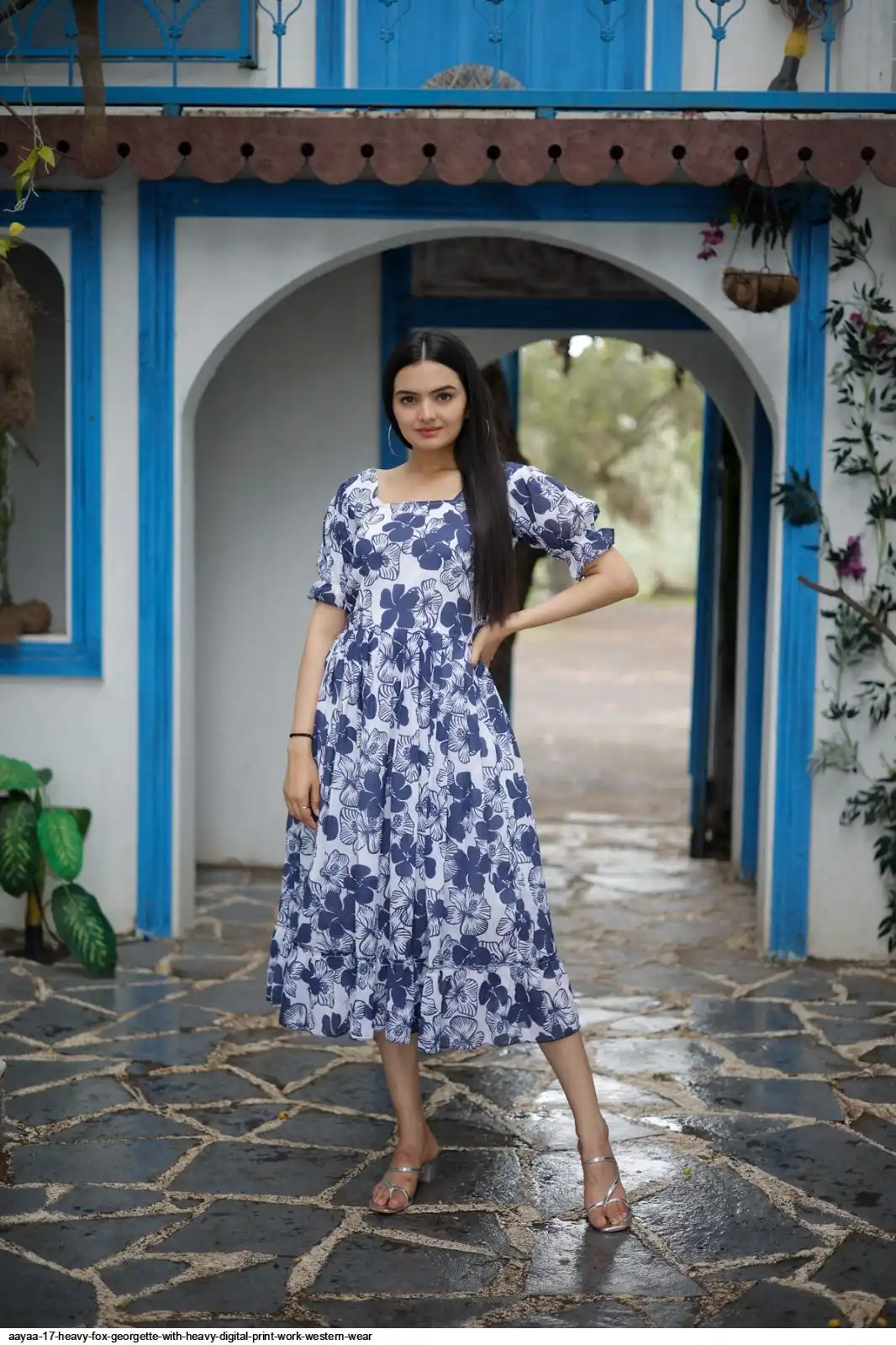 AAYAA 17 HEAVY FOX GEORGETTE WITH HEAVY DIGITAL PRINT WORK WESTERN WEAR 2