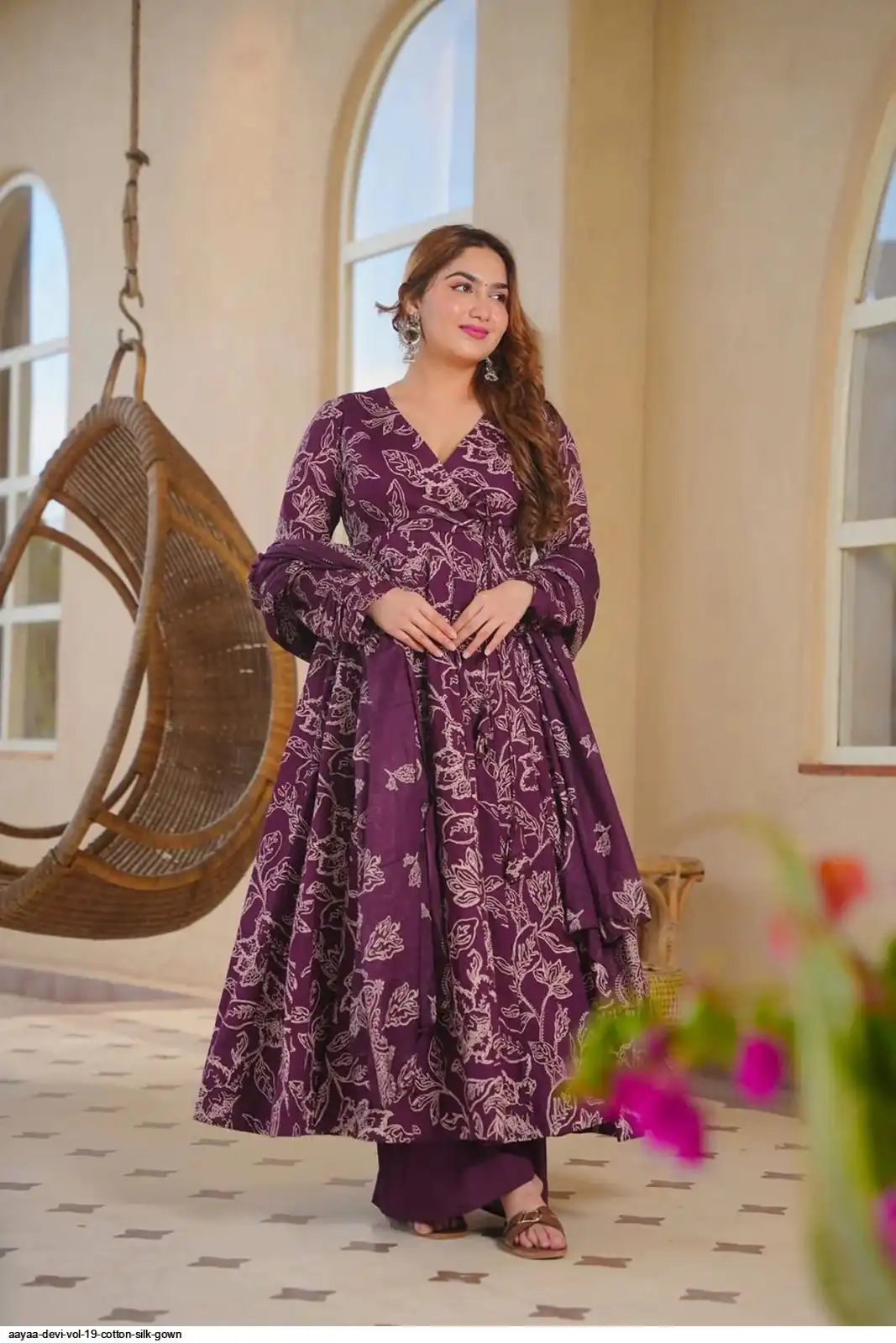 AAYAA DEVI VOL 19 COTTON SILK GOWN 6