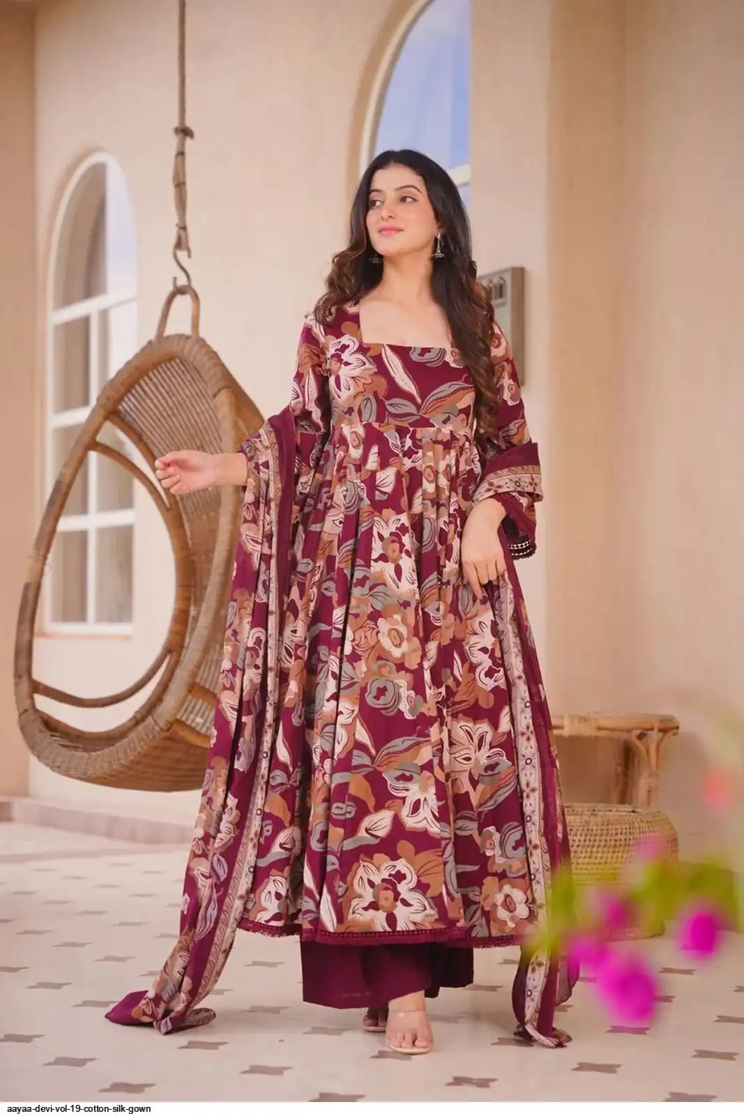 AAYAA DEVI VOL 19 COTTON SILK GOWN 7
