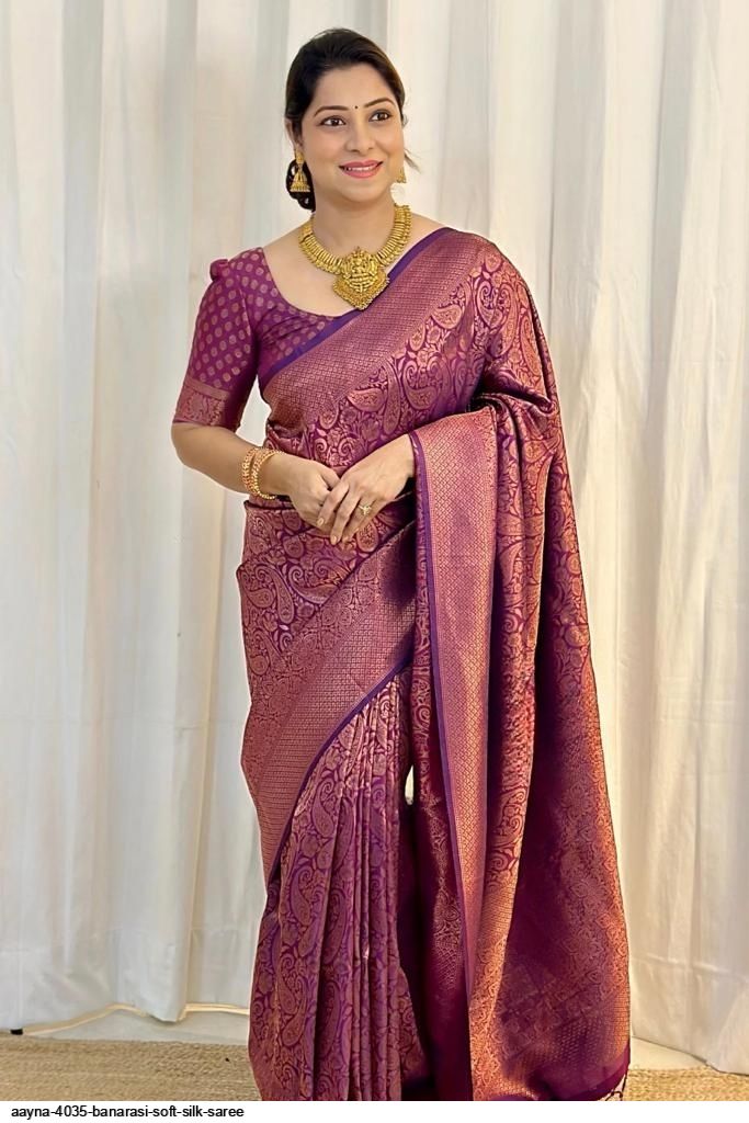 AAYNA 4035 BANARASI SOFT SILK SAREE