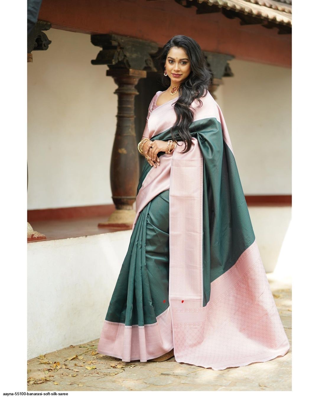 Aayna 55100 Banarasi Soft Silk Saree 0094