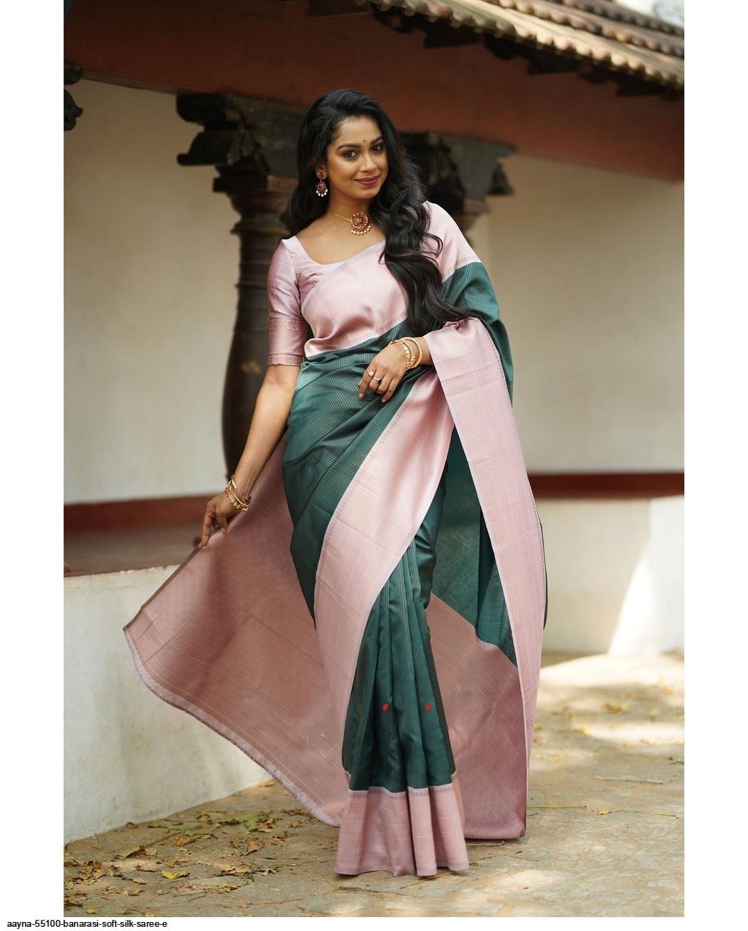 Aayna 55100 Banarasi Soft Silk Saree 6938