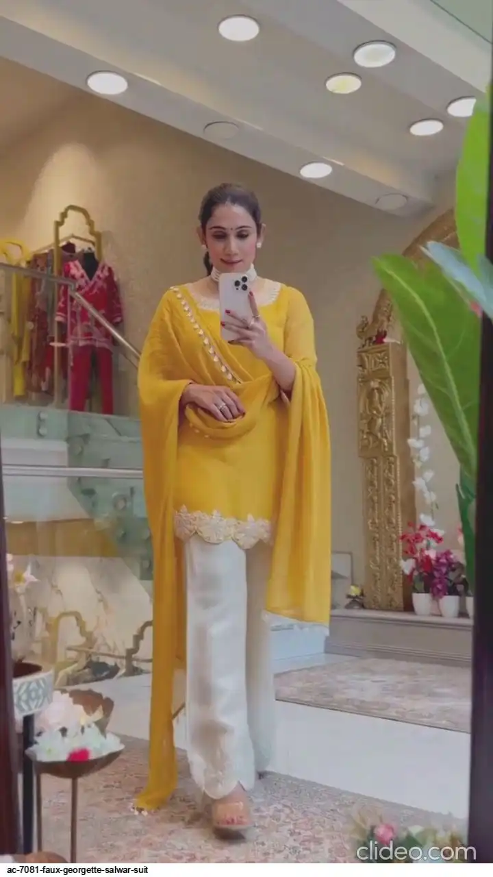 AC 7081 FAUX GEORGETTE SALWAR SUIT 1