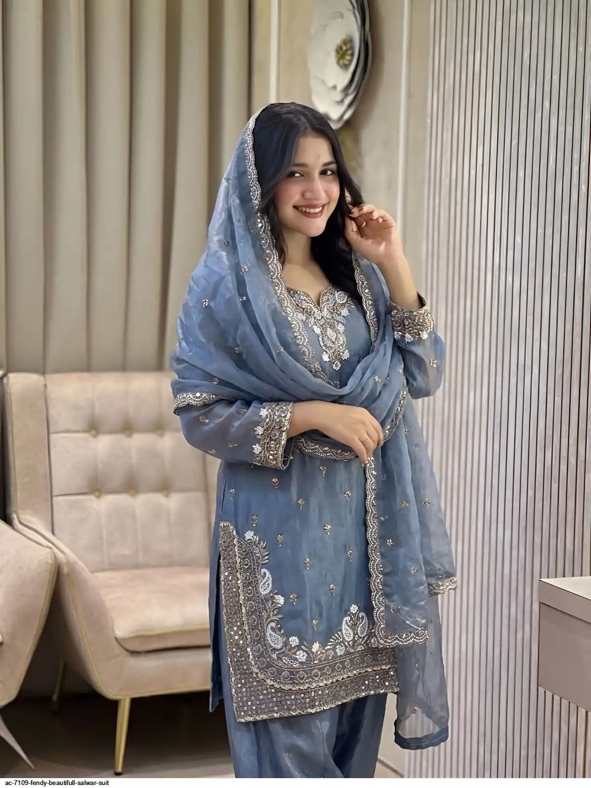 AC 7109 FENDY BEAUTIFULL SALWAR SUIT 1