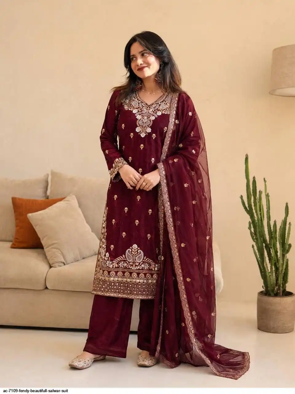 AC 7109 FENDY BEAUTIFULL SALWAR SUIT 2
