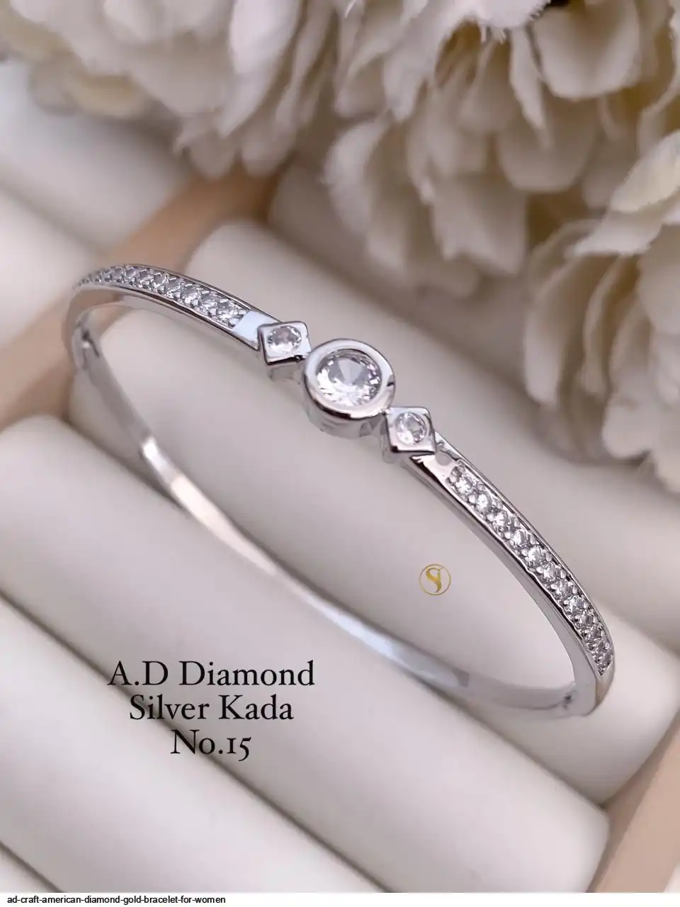 AD CRAFT AMERICAN DIAMOND GOLD BRACELET FOR WOMEN B